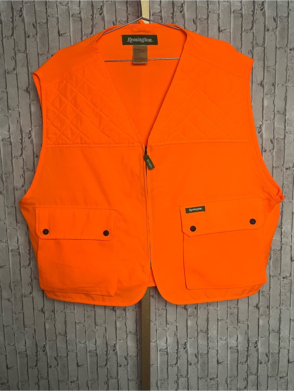 Vintage Remington Vest Blaze Orange Hunting Neon size 2XL 3XL Safety outdoor